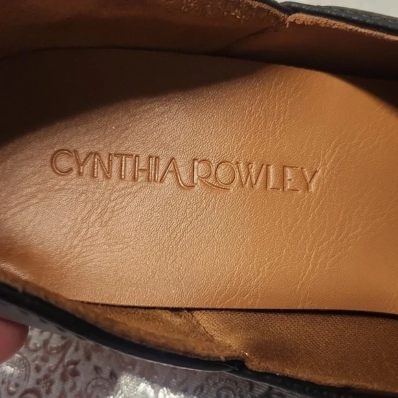 CYNTHIA ROWLEY SIZE 9 Elegant Black Leather Women's Shoes - Picture 7 of 12